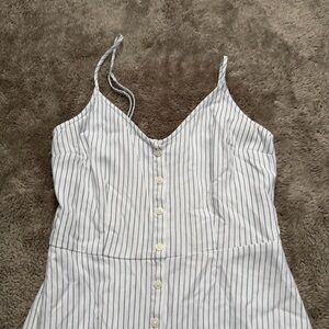 Abercrombie & Fitch blue pin striped midi dress size small